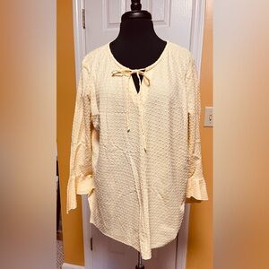 St. John's Bay Light Yellow Blouse